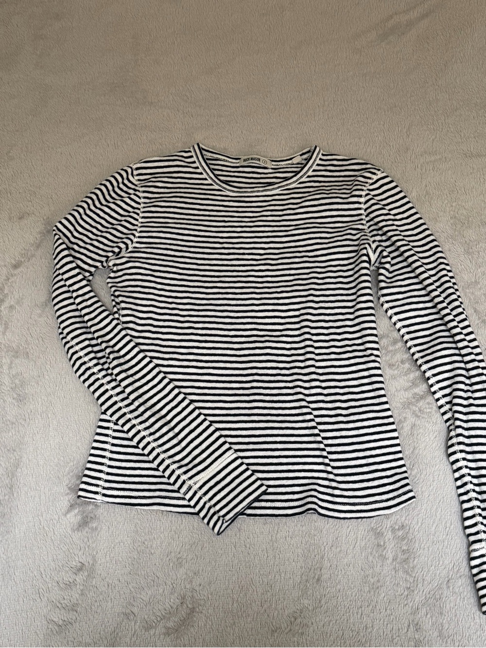 Buck Mason Striped Heirloom Rib L/S